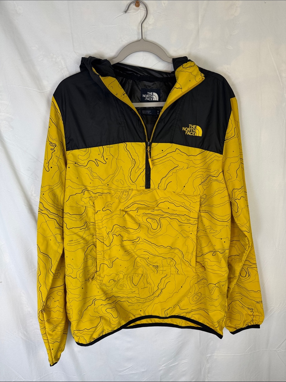 The North Face Yellow & Black Half-Zip Pullover Jacket